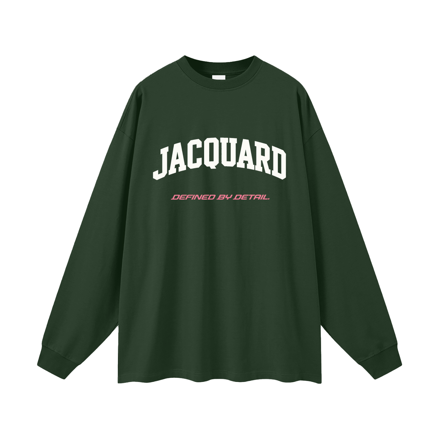 JacquardStudios Defined Oversized Unisex Long Sleeve in Blackish Green
