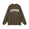 JacquardStudios Defined Oversized Unisex Long Sleeve in Brown