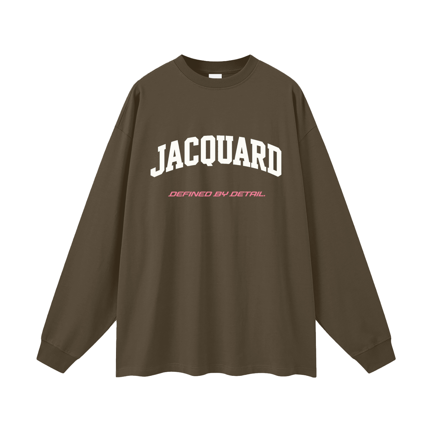 JacquardStudios Defined Oversized Unisex Long Sleeve in Brown