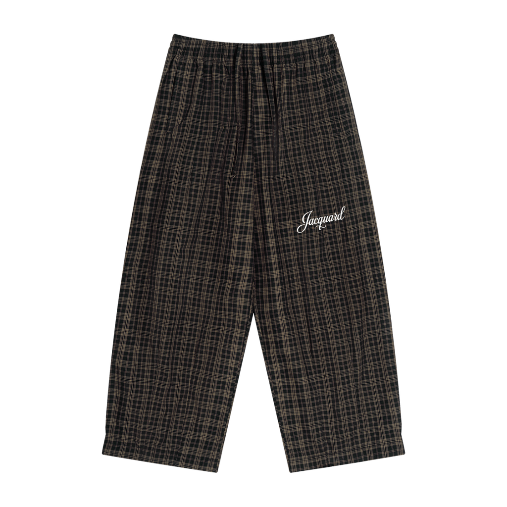 Pants of the JacquardStudios Plaid Tracksuit in Black Plaid