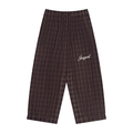 JacquardStudios Unisex Plaid Wide Leg Pants in Red Plaid