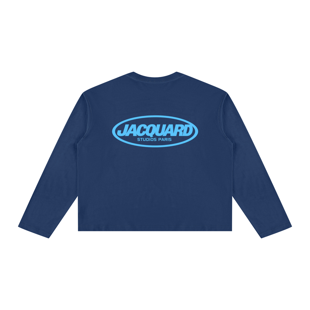 JacquardStudios Logo Longsleeve in Navy Blue, alternate view